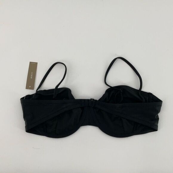 J. Crew Black BX612 Balconette Underwire Bikini Top Swimsuit Size 42D NWT - Picture 1 of 3